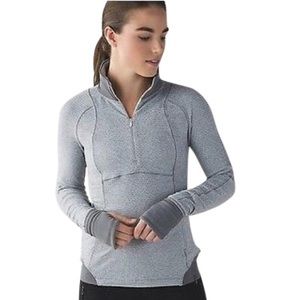Lululemon Slate Runderful 1/2 Zip Activewear Top